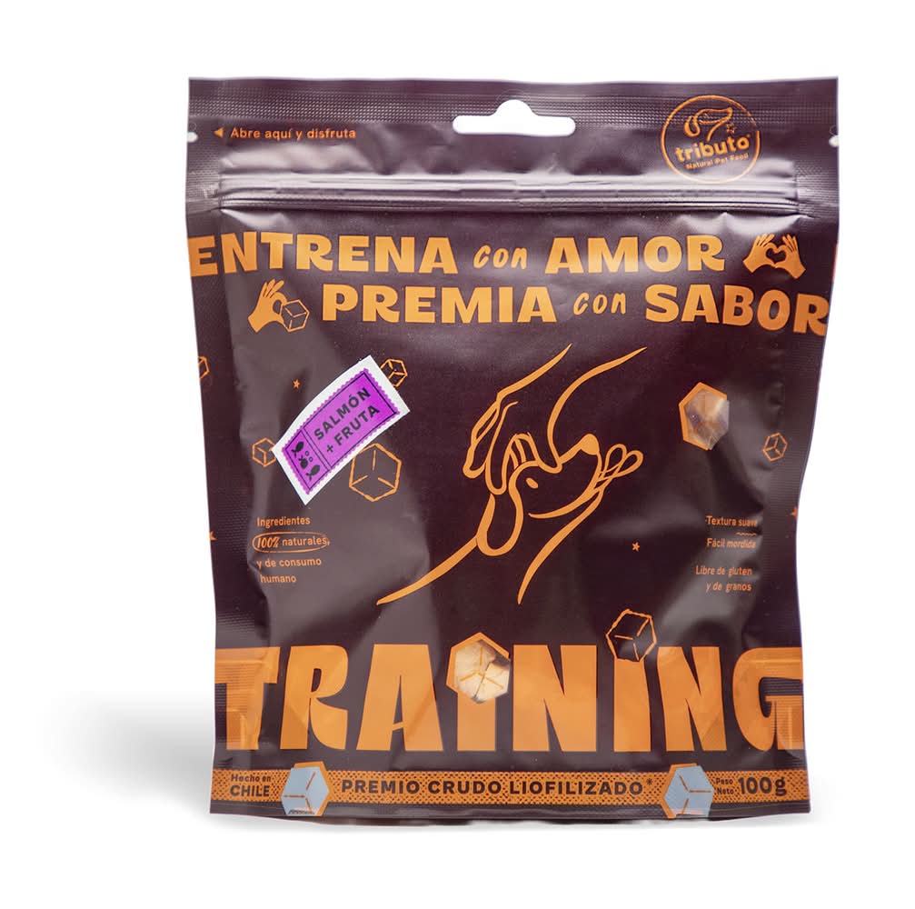 Tributo · Snack liofilizado de entrenamiento para mascotas con salmón (100 g)