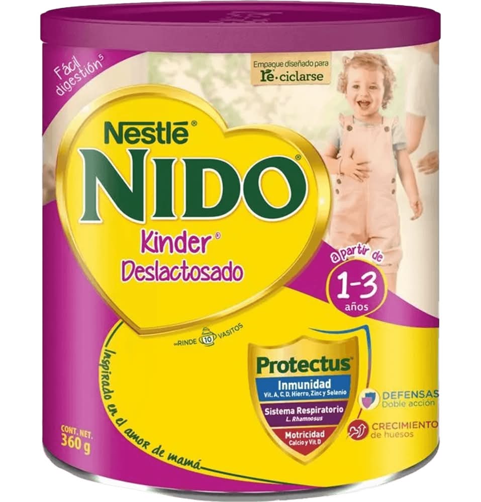 Nido · Kinder fórmula infantil, 1 a 3 años (360 g)