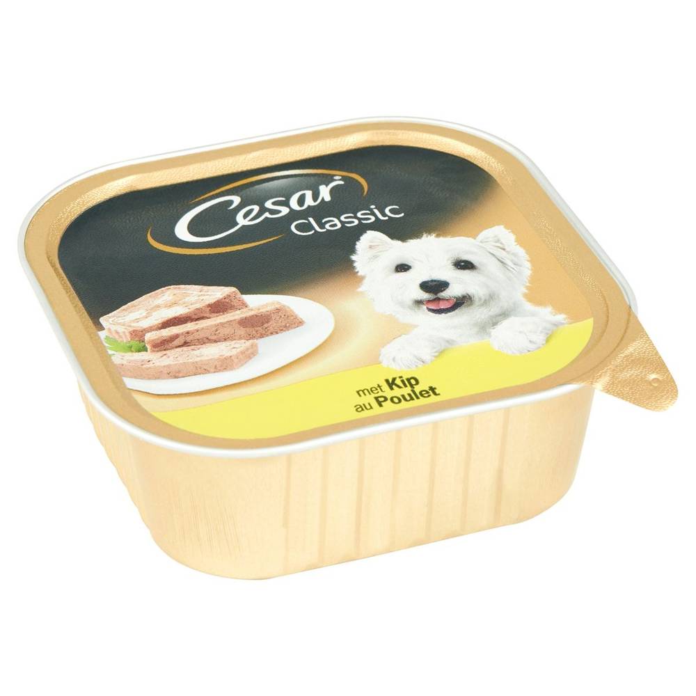 Aliment Chien Cesar Classic Barquette au Poulet 300 g