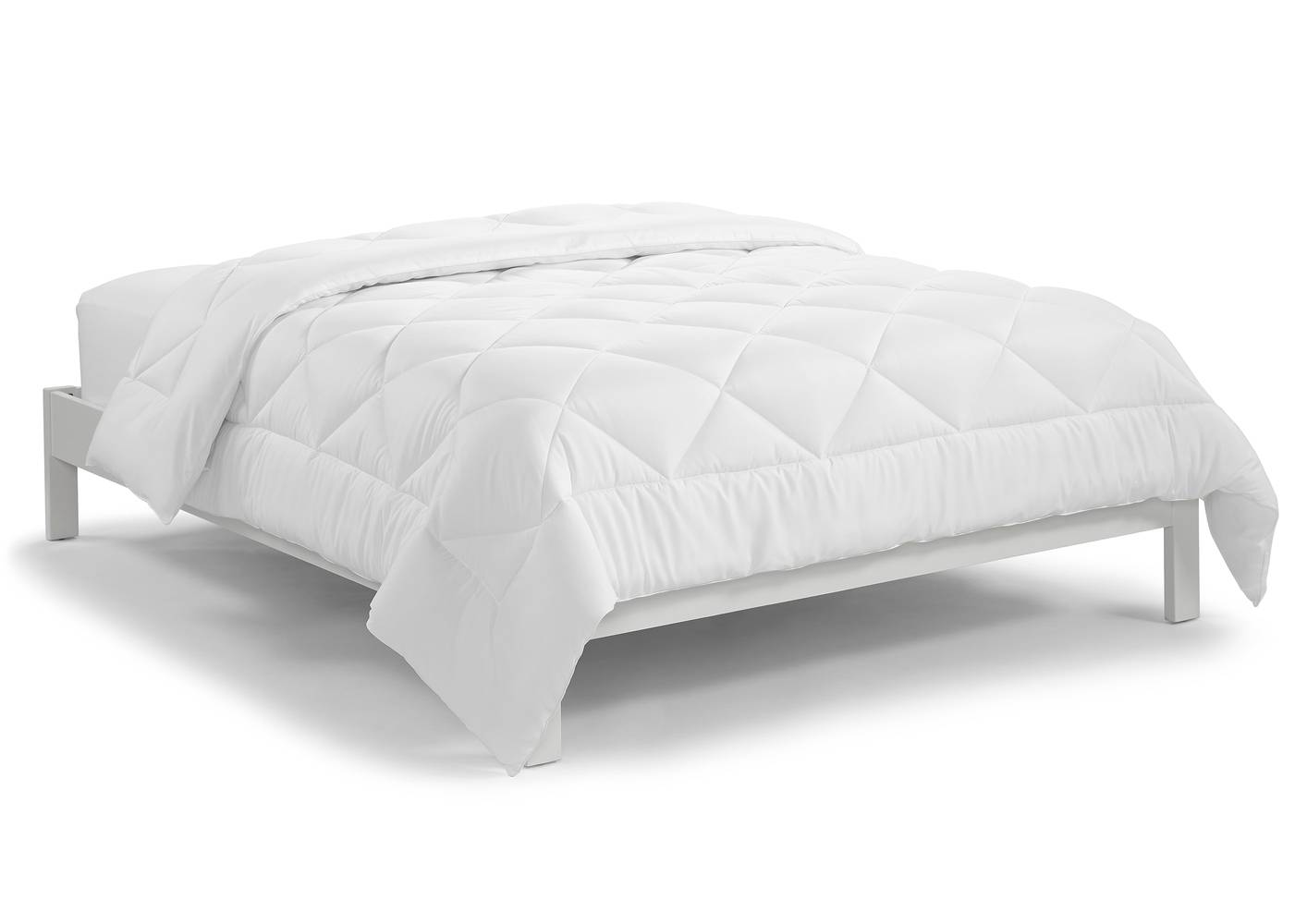 Serta White Geometric Reversible Full/Queen Comforter with (Fill) | 11811600326