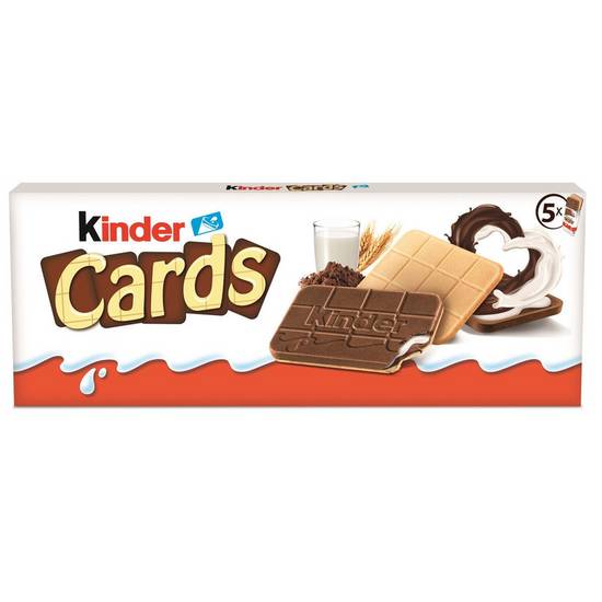Biscuit kinder cards chocolat Kinder 2x5