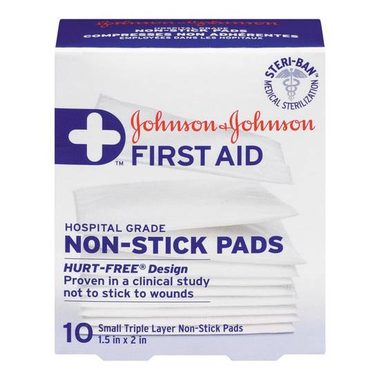 Johnson & Johnson First Aid Non Stick Healing Pads (10 ea)