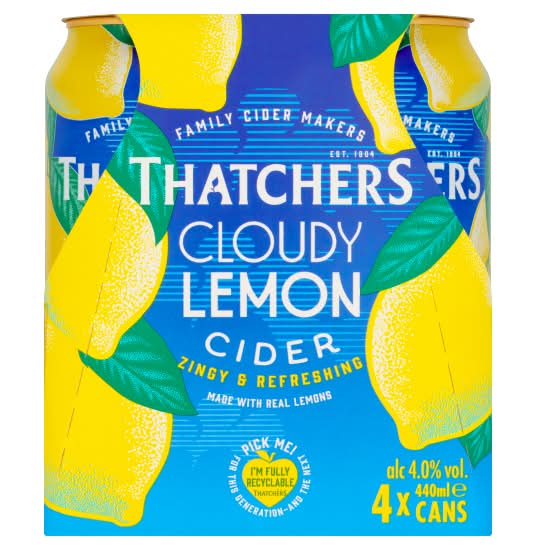 Thatchers Cloudy Lemon Cider (4 x 440ml)