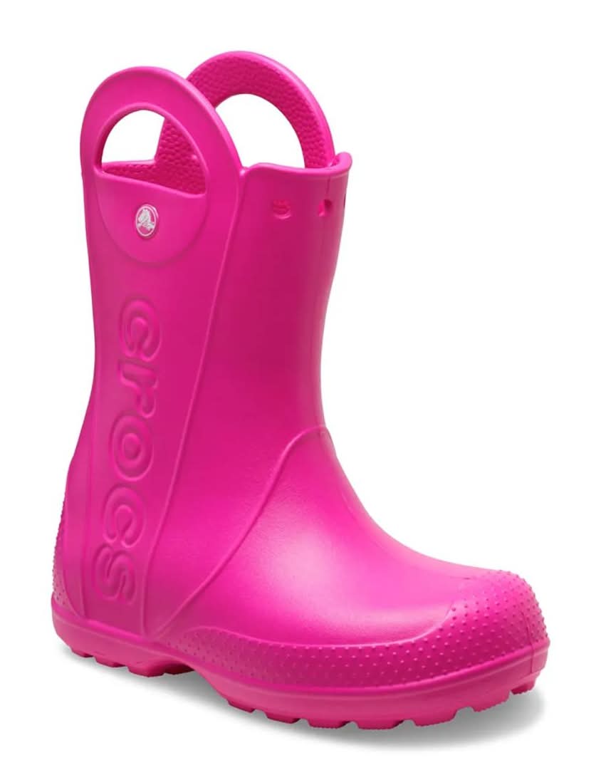 Crocs Handle It Rain Boot - Kids' (Pink Crush Medium - 11 Youth)
