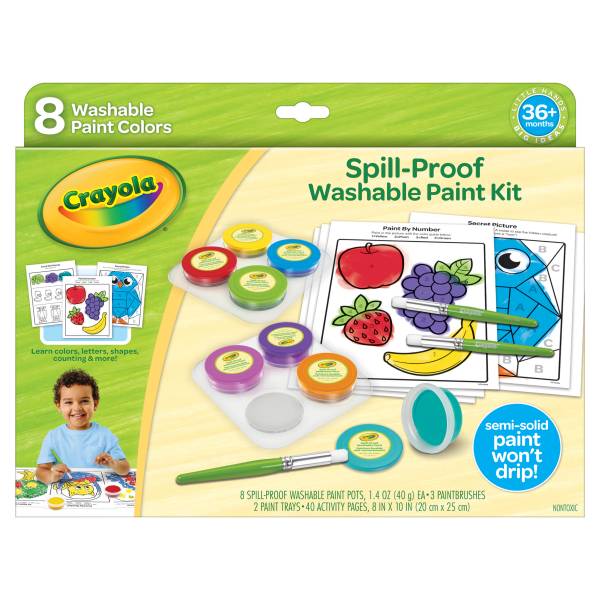 Crayola Young Kids Spill-Proof Washable Paint Kit