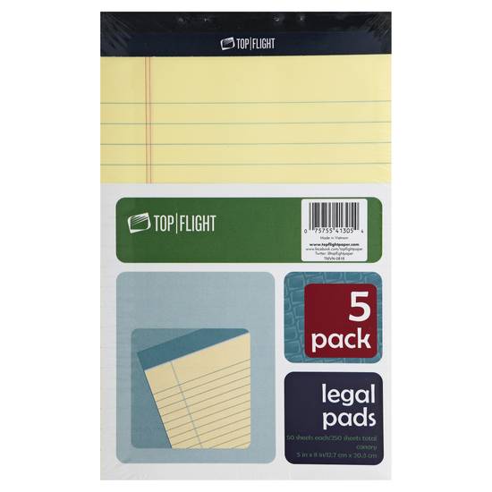 Top Flight Canary Legal Pads (5 ct)