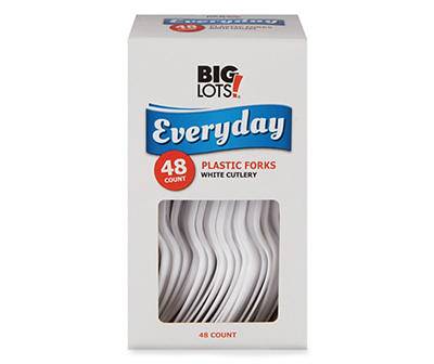 Big Lots Everyday Plastic Forks ( white)