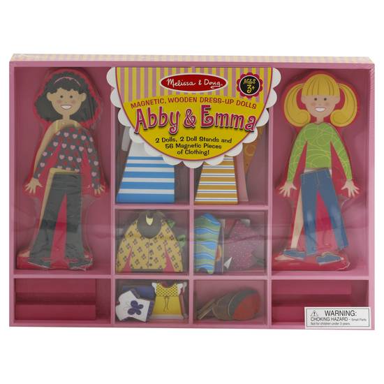 Melissa And Doug Magnetic Dress Up Dolls Abby And Emma