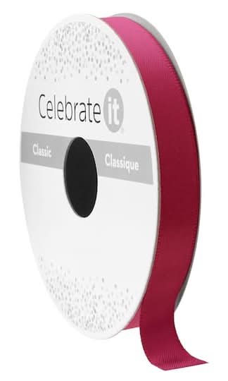 Celebrate It Satin Double Face Ribbon, 3/8" X 15Yd