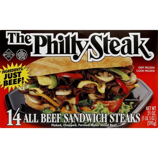 The Philly Steak Beef Sandwich Steaks (14 ct)