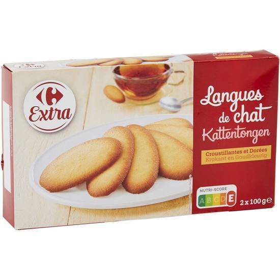 Carrefour Extra - Biscuits langues de chat
