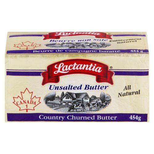 Lactantia · Country churned unsalted butter - Beurre baratté de campagne, non salé