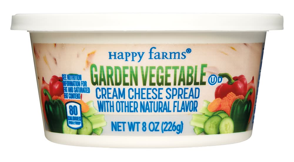 Happy Farms Cream Cheese Spread, Garden Vegetable (8 oz)