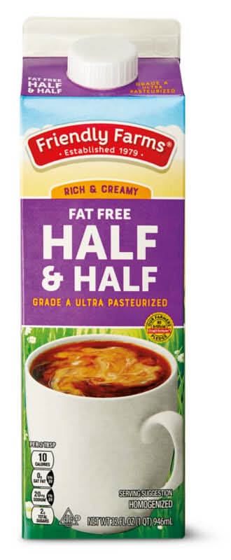 Friendly Farms Fat Free Half & Half