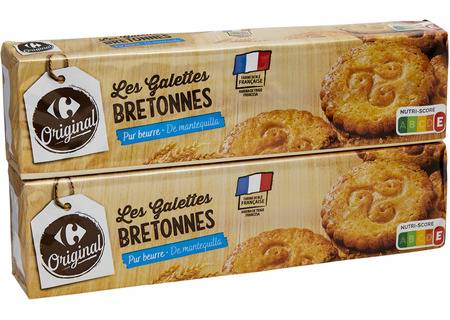 FID - Biscuits Galettes Bretonnes CARREFOUR ORIGINAL - les 2 paquets de 125g