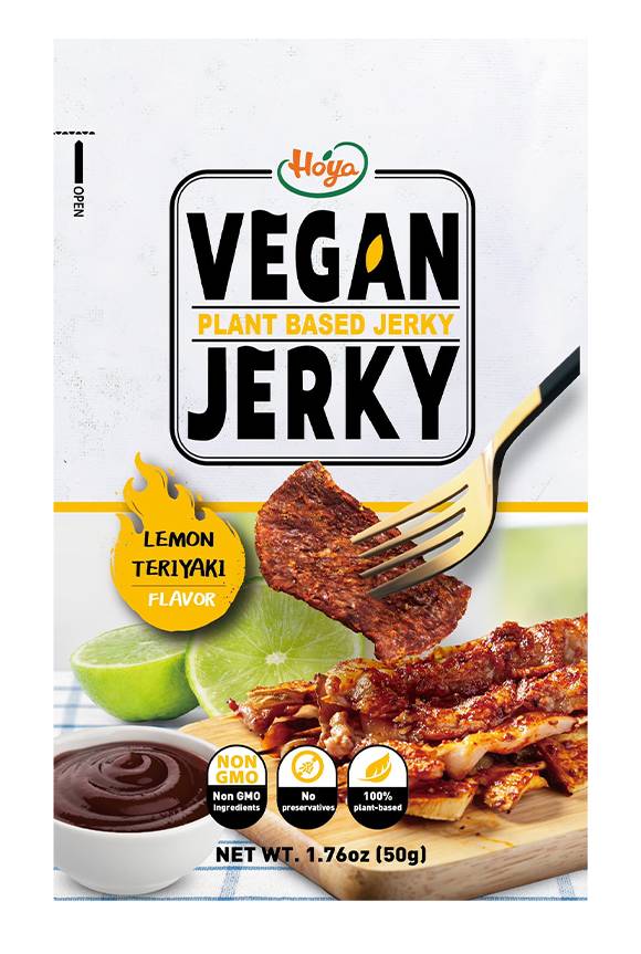 Hoya Lemon Teriyaki, Vegan Plant-Based Jerky (50g)