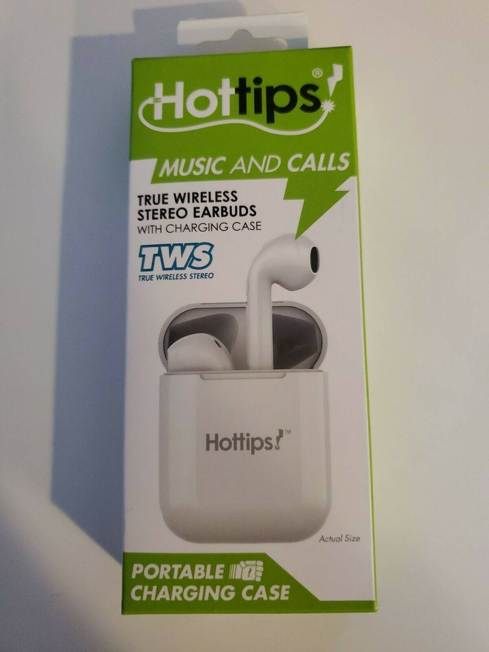 Hottips! Wireless Tws Earbuds With Charging Case, White