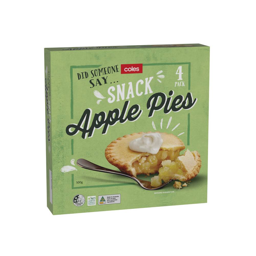 Coles Fruit Apple Pie Snack 500g (4 pack)