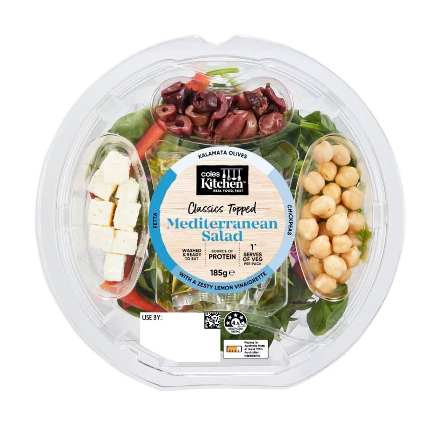 Coles Kitchen Mediterranean Style Salad Bowl 185g