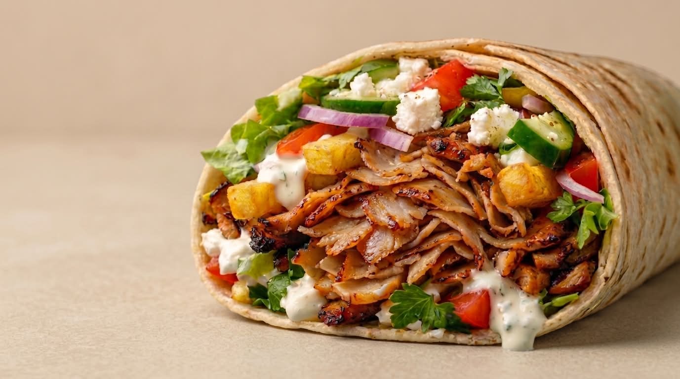 Wrap Kebab Feta & Frites   🥗