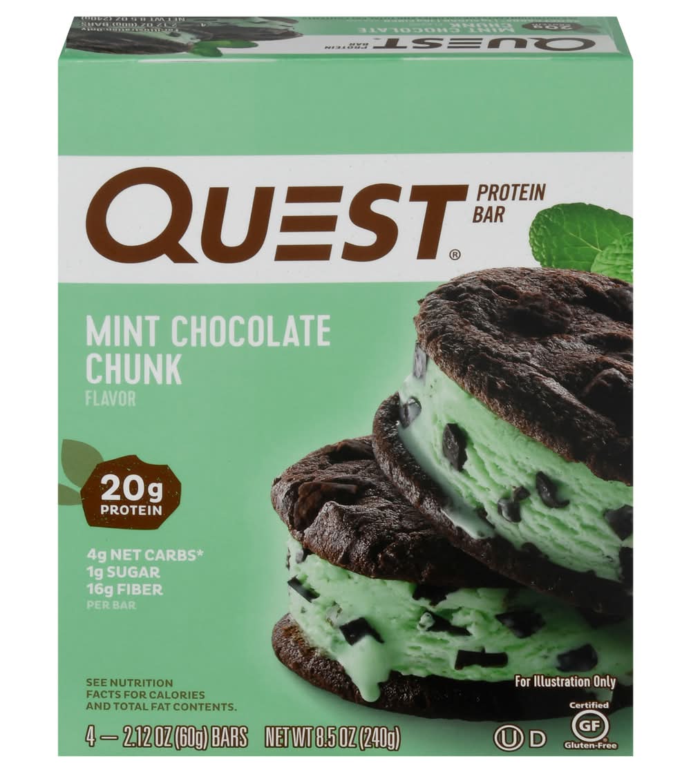 Quest Mint Chocolate Chunk Flavor Protein Bar (8.5 oz)