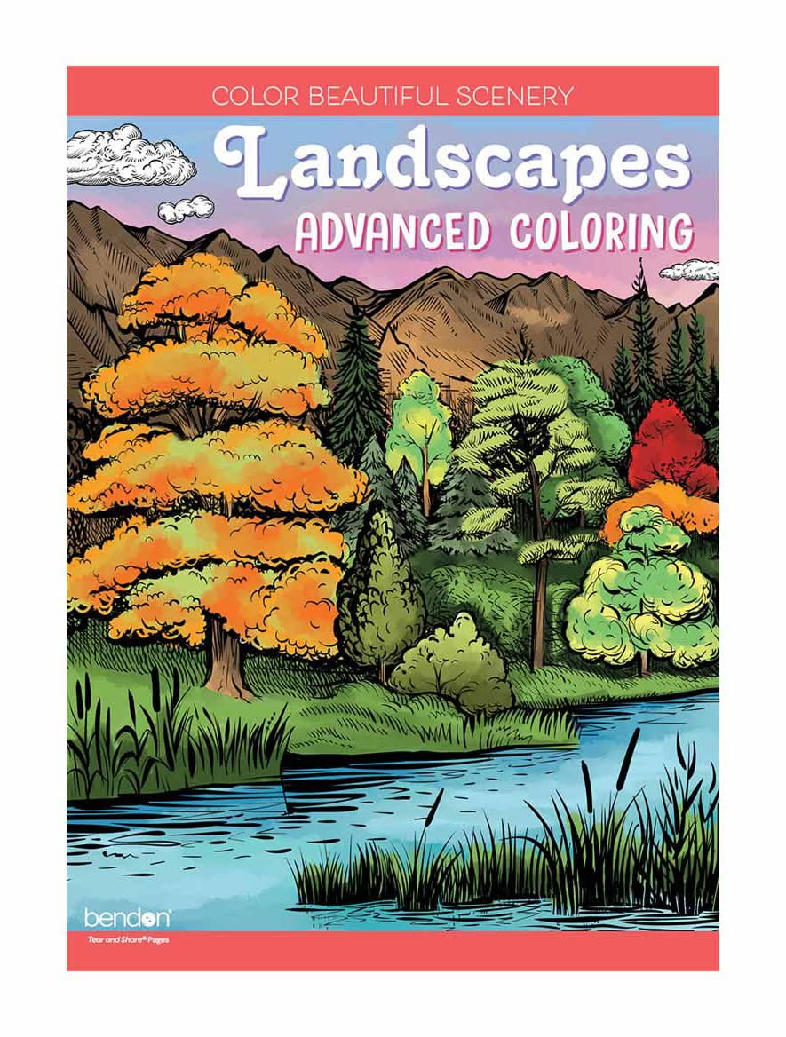 Bendon Landscapes Advanced Coloring Book