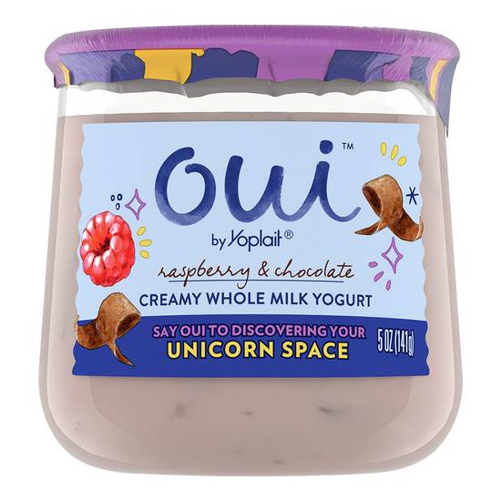 Oui By Yoplait Raspberry Chocolate Chip French Style Yogurt