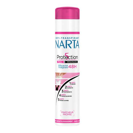 Narta - Femme déodorant atomiseur protection anti-transpirant 5-en-1 48h (200 ml)