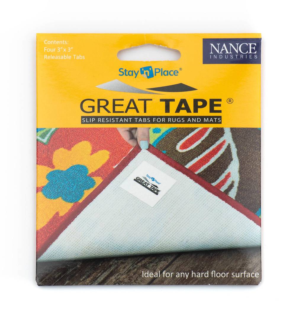 Nance Great Tape 4-Pack 0.25-in x 0.25-ft White Anti-slip Rug Tape | 1710836