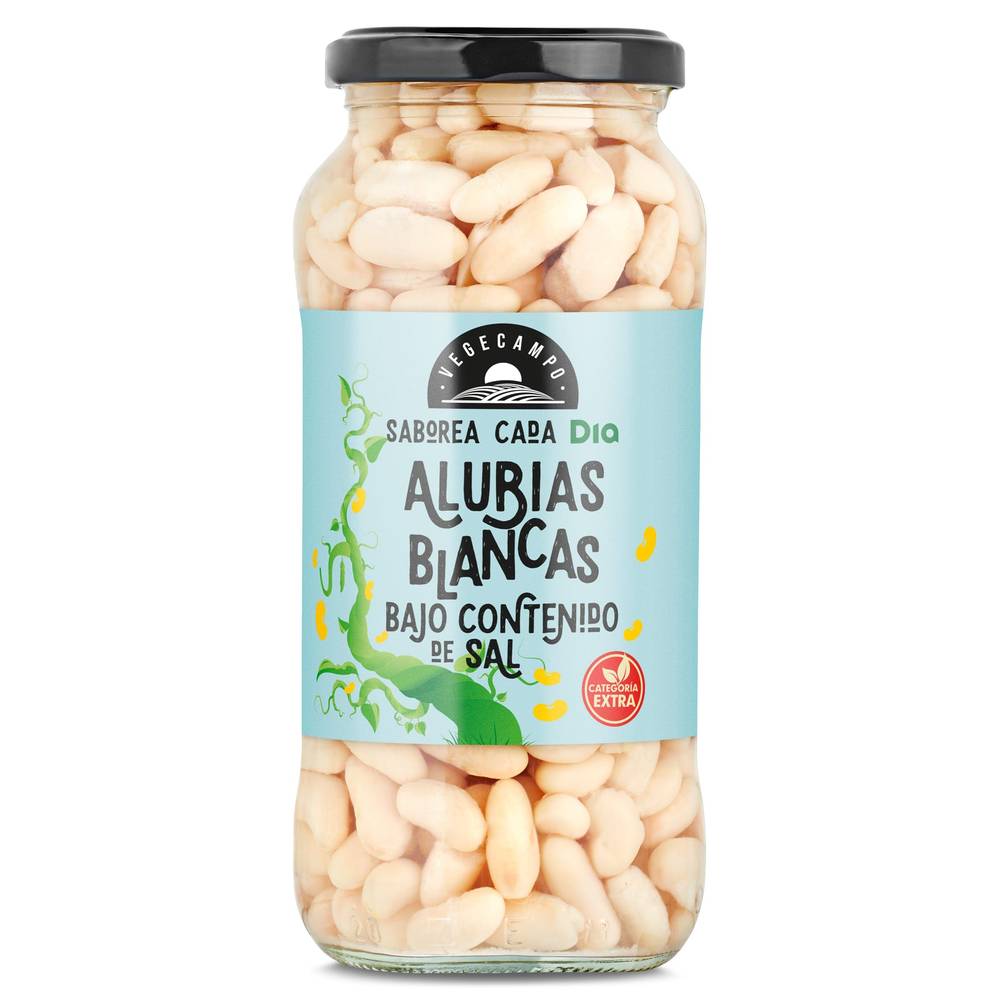 Alubias Blancas Bajo Contenido En Sal Vegecampo De Dia Frasco 400 G