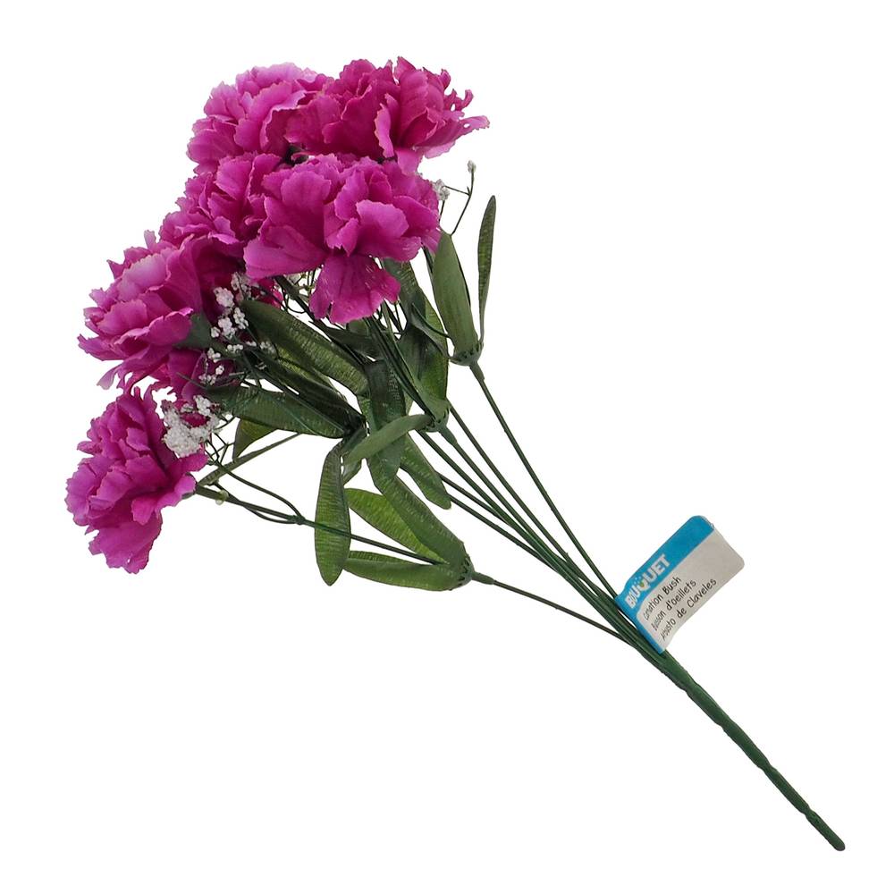 Buisson d'oeillets, tiges en plast, asst