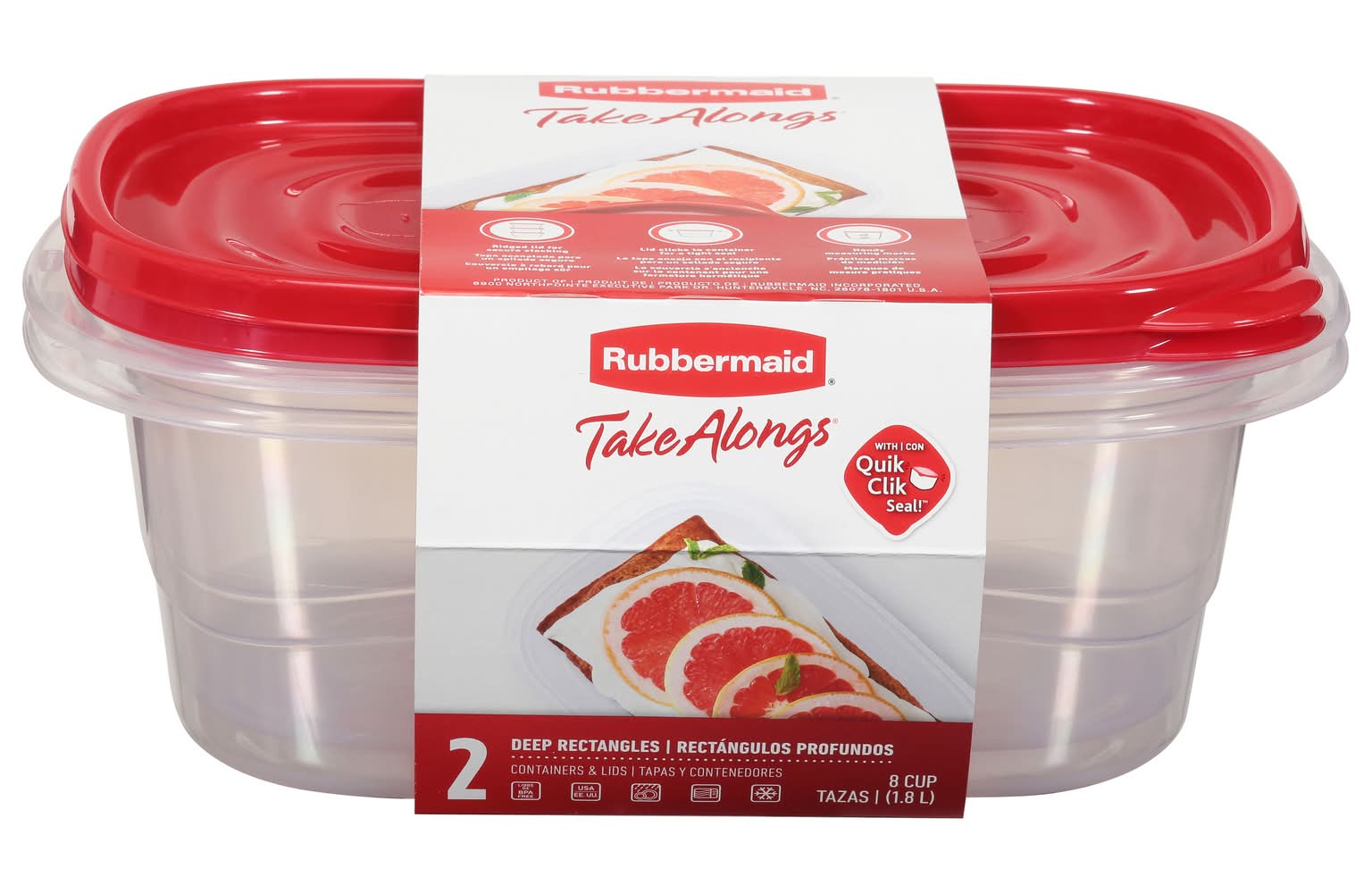 Rubbermaid Deep Rectangles Containers + Lids