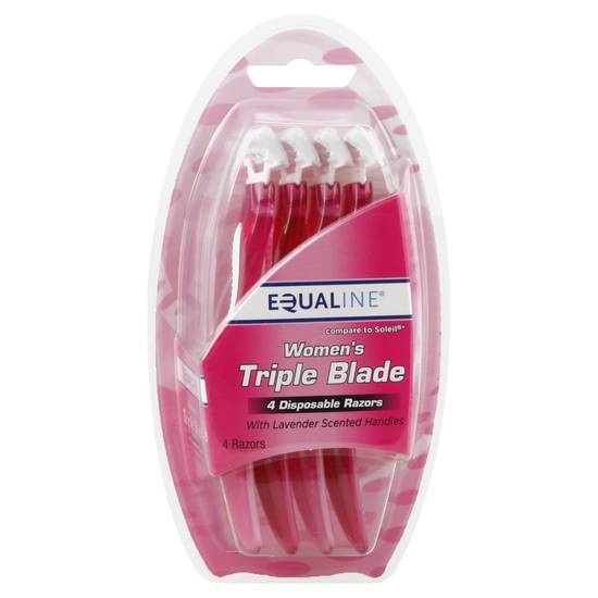 Equaline Women's Triple Blade Disposable Razors (4 ct)