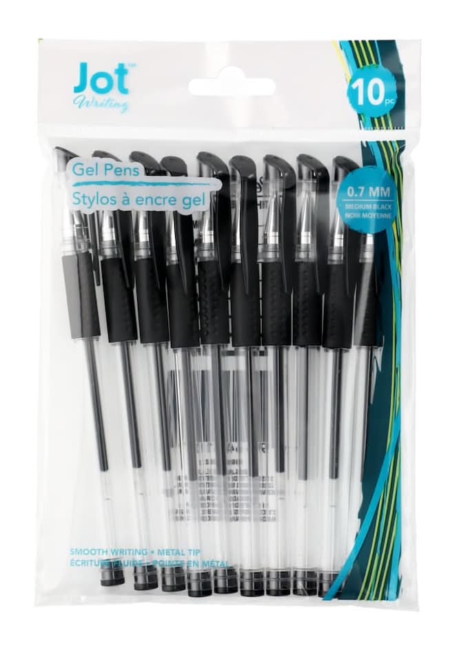 Jot Gel Pens, 0.7 mm, Black (10 ct)