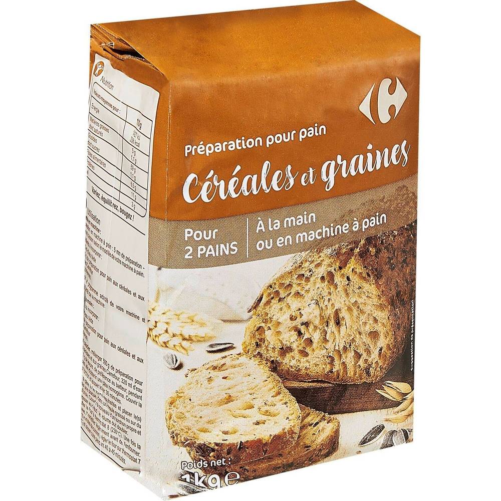 Carrefour - Préparation pour pain céréales et graines