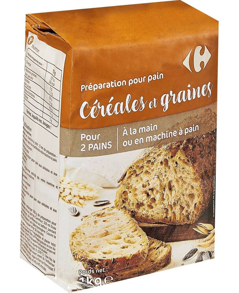 Carrefour - Préparation pour pain céréales et graines (1kg)
