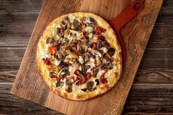 Order Steak & Blue Pizza (800 Cal) food online from Fired Pie store, Phoenix on bringmethat.com