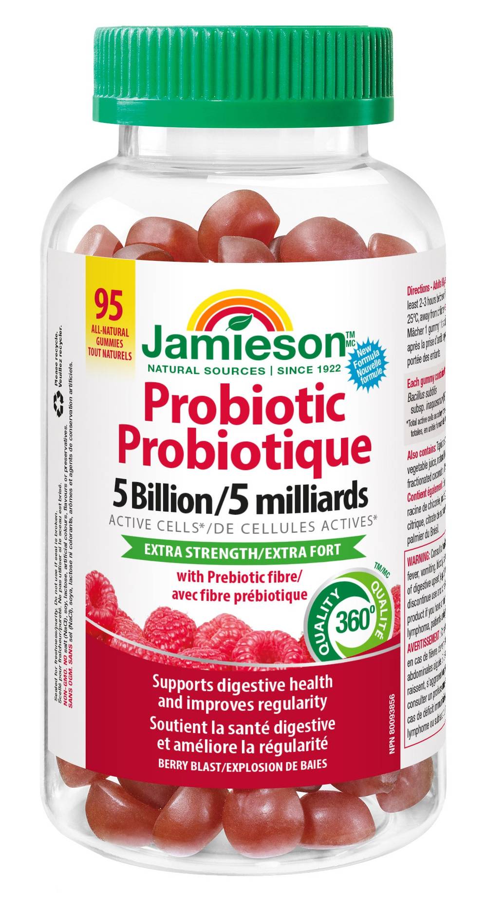 Jamieson Probiotic Gummies - 95 Pièces / Jamieson Probiotic Gummies - 95 Count