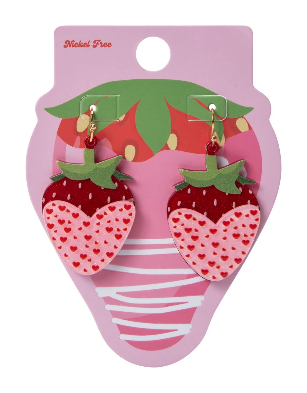 Valentine's-Themed Earrings Strawberry