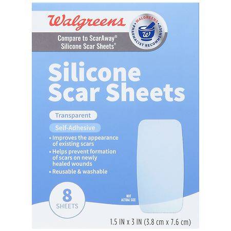 Walgreens Silicone Scar Sheets 1.5 in X 3 in