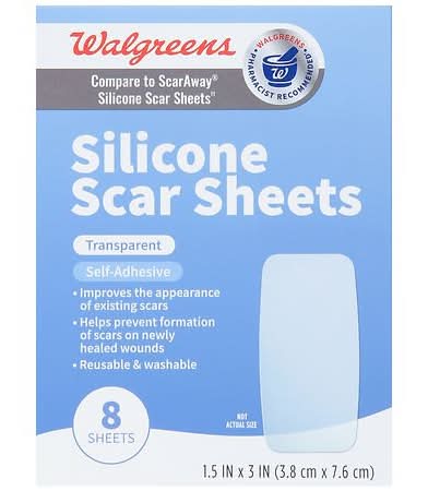 Walgreens Silicone Scar Sheets 1.5 in X 3 in