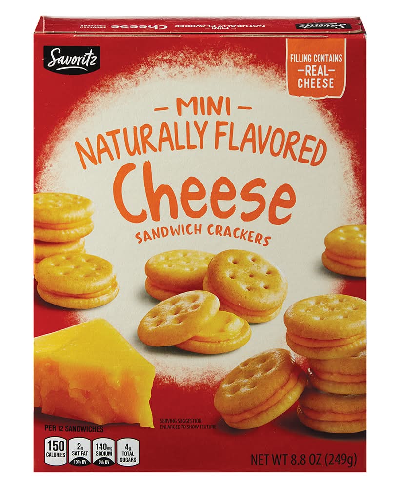 Savoritz Mini Sandwich Crackers, Cheese (8.8 oz, 12 ct)