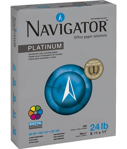 Navigator · Platinum resma de papel bond, Carta, extra blanco (500 un)