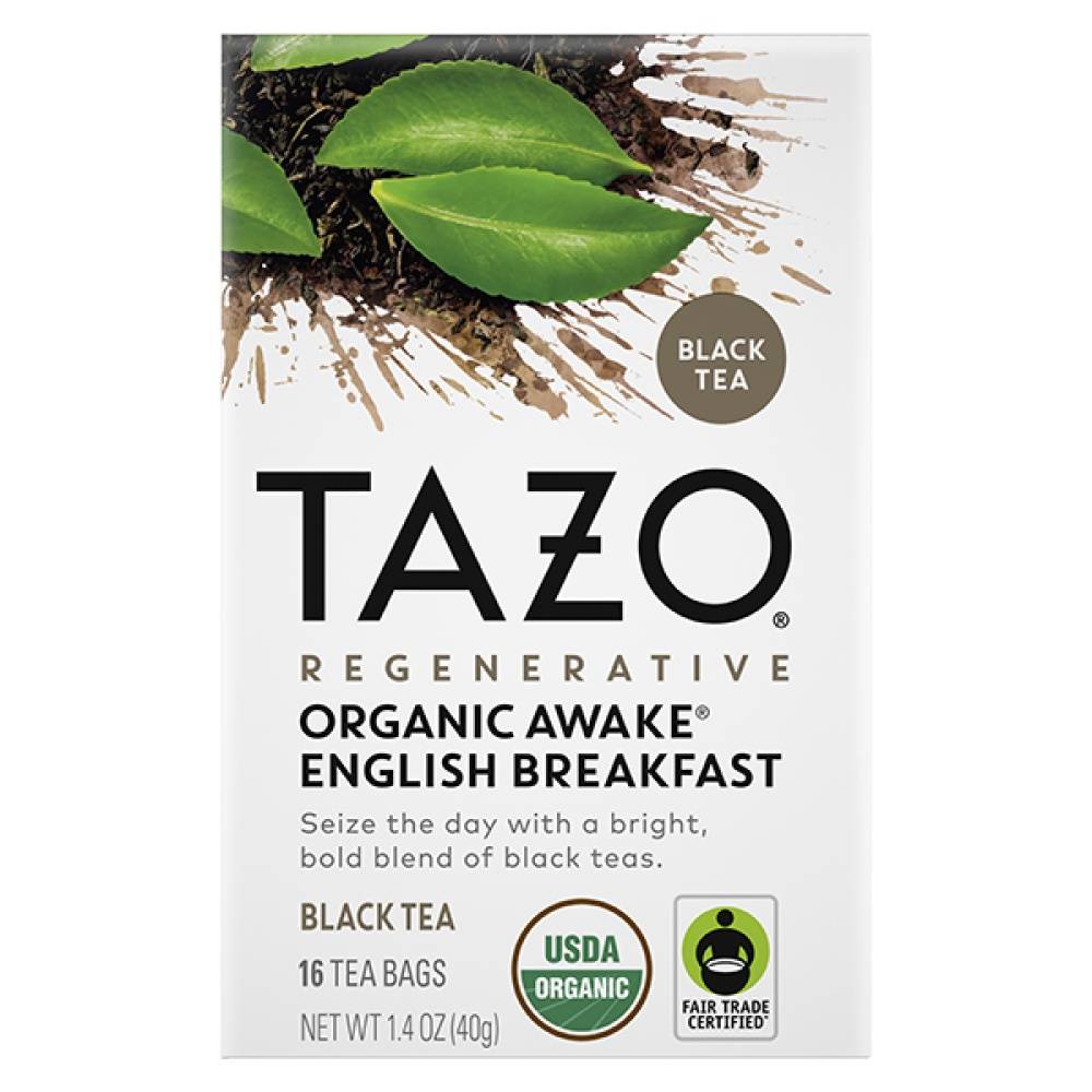 Tazo Organic Awake English Breakfast Black Tea Bags (1.4 oz, 16 ct)