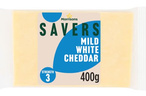 Morrisons Mild White Cheddar, Savers Cheese (400g)
