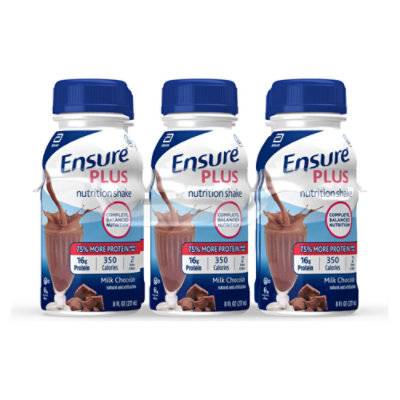 Ensure Plus Nutrition Chocolate Milk Shake (6 ct, 8 fl oz)