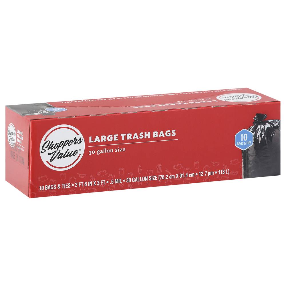 Shoppers Value Large Trash Bags (10 ct)