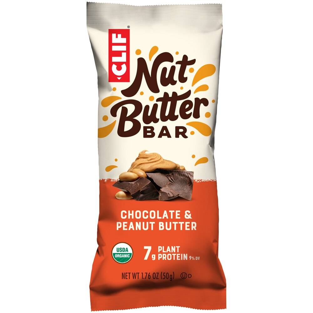 Clif, Nut Butter Bar, Chocolate Peanut Butter, Filled Energy Bar, Non-Gmo, Usda Organic, Plant-Based, Low Glycemic, 1.76 Oz