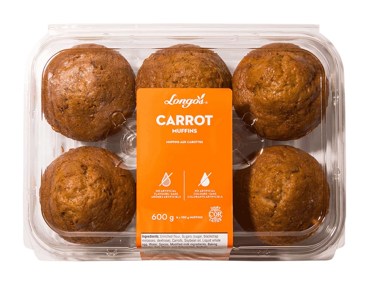 Longo's Carrot Muffins (600 g, 6 ct)