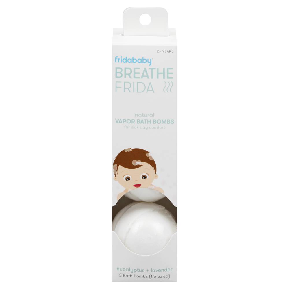 Frida Baby Breathe Frida Eucalyptus + Lavender Vapor Bath Bombs (3 ct)